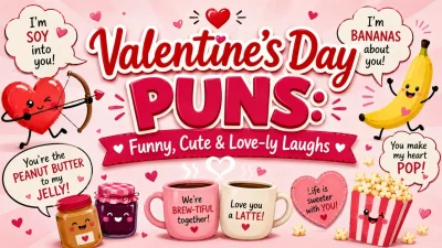 Valentine’s Day puns with funny, cute, and love-ly jokes