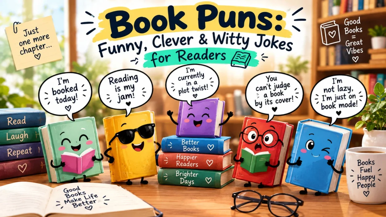 Book Puns: Funny, Clever & Witty Jokes for Readers 📚😂