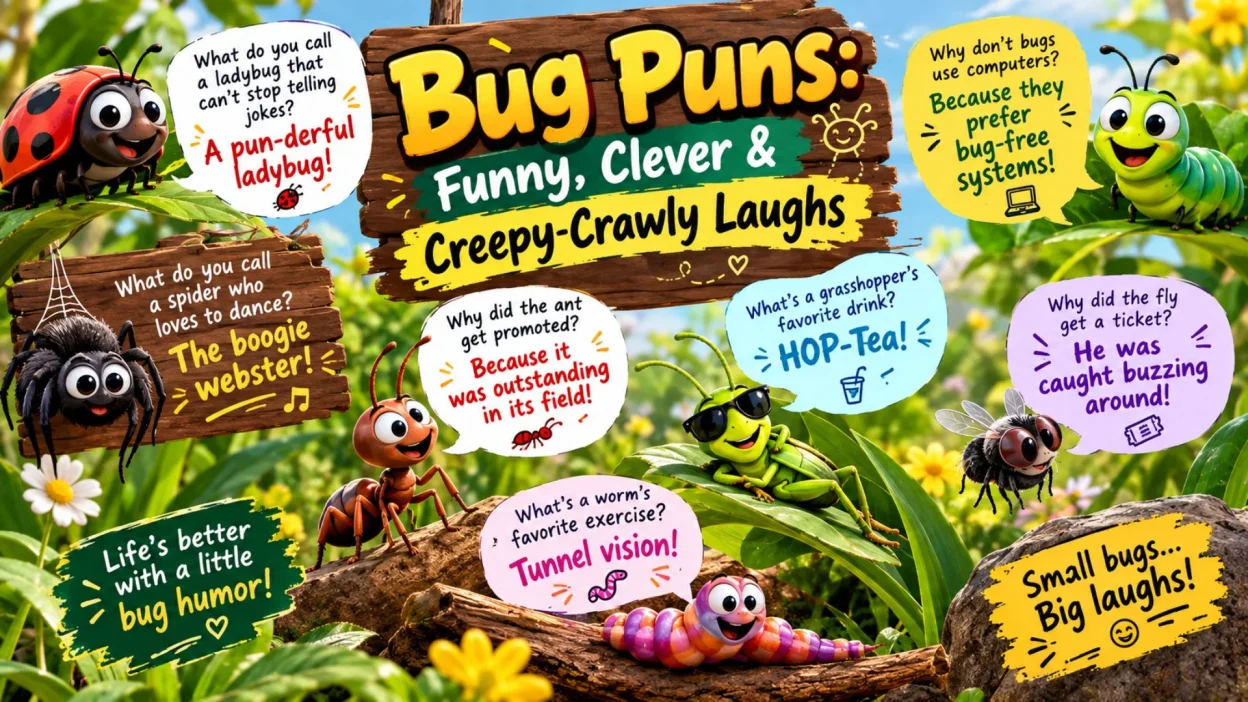 Bug Puns: Funny, Clever & Creepy-Crawly Laughs