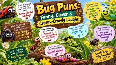 Bug Puns: Funny, Clever & Creepy-Crawly Laughs