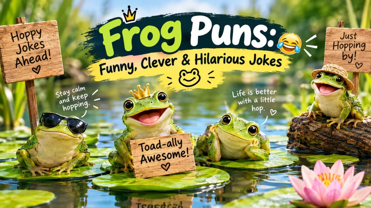Frog Puns: Funny, Clever & Hilarious Jokes 🐸😂