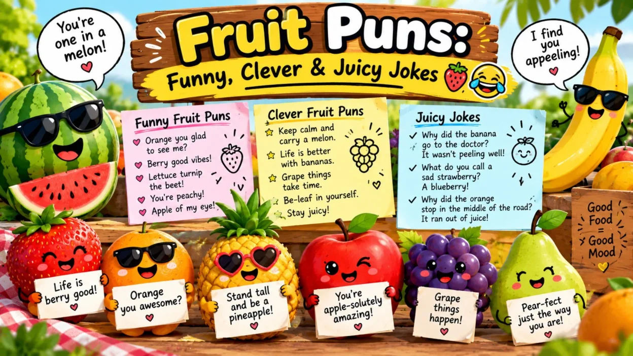 Funny Fruit Puns – Confused Fruit Jokes 🍓😂