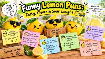 Funny Lemon Puns: Zesty, Clever & Sour Laughs 🍋😂