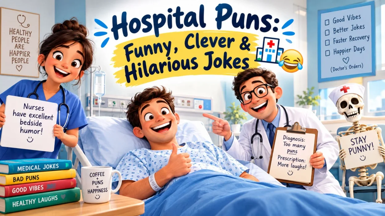 Hospital Puns – Funny, Clever & Hilarious Jokes 🏥😂