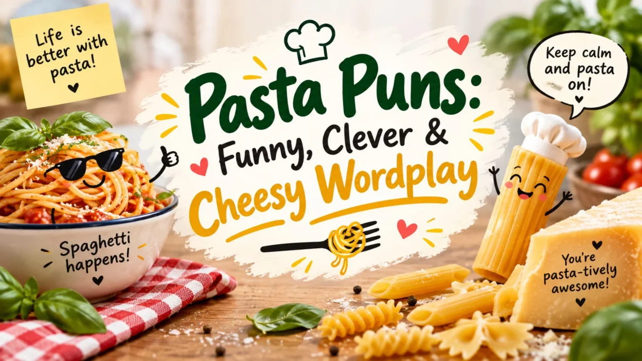 Pasta Puns: Funny, Clever & Cheesy Wordplay with Spaghetti and Pasta