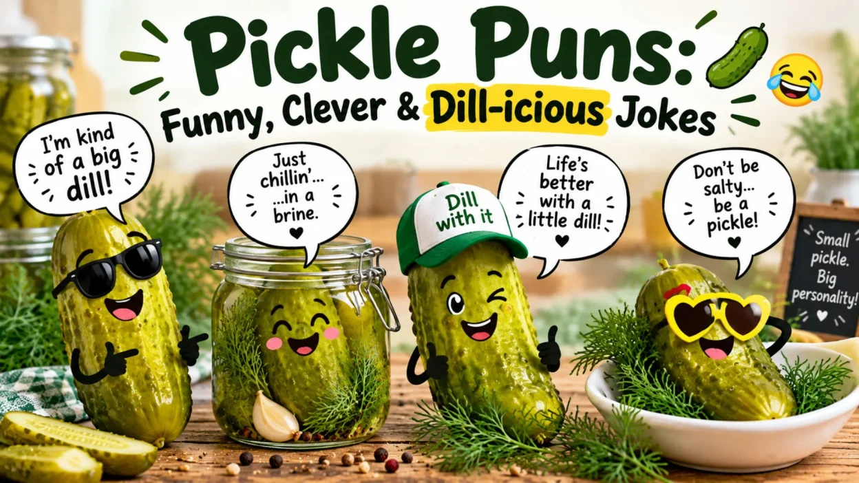 Road Trip Pickle Puns – Funny and Clever Travel Jokes 🥒🚗