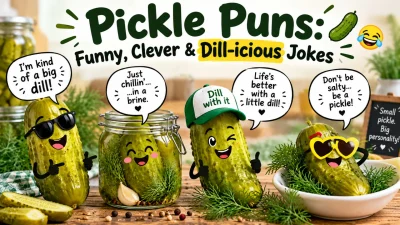 Road Trip Pickle Puns – Funny and Clever Travel Jokes 🥒🚗