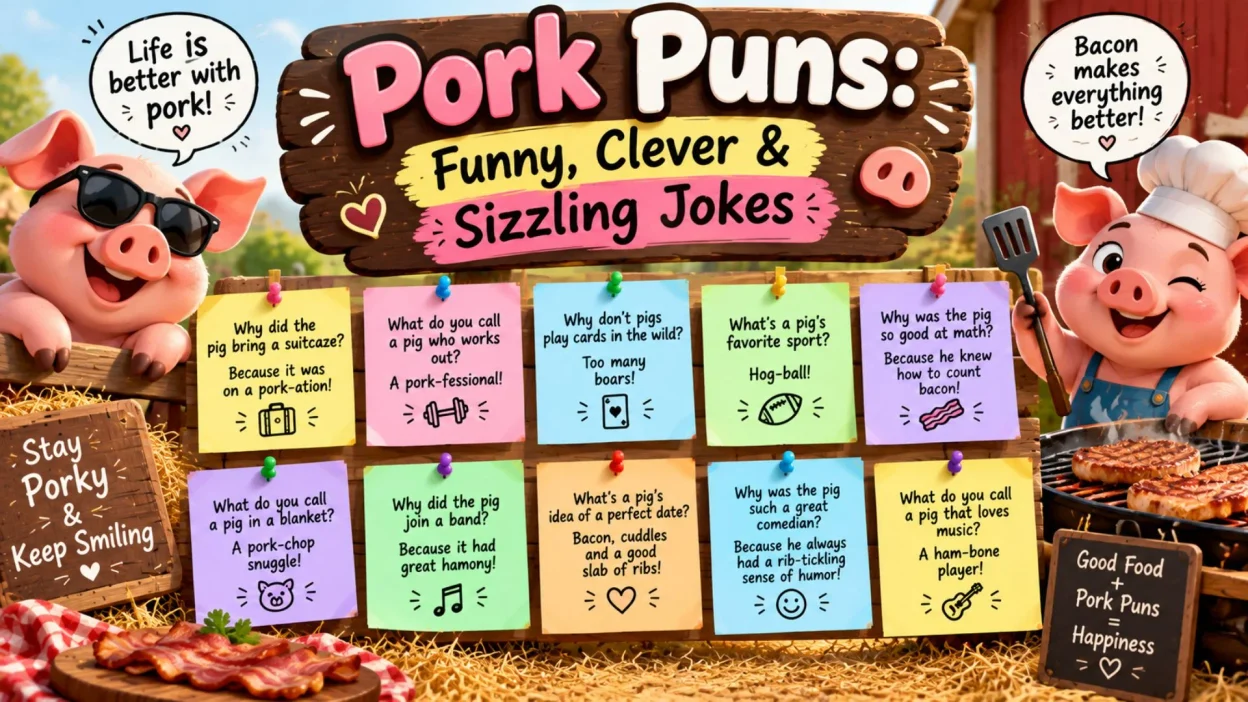 Pork Puns: Funny, Clever & Sizzling Jokes 🐷🥓