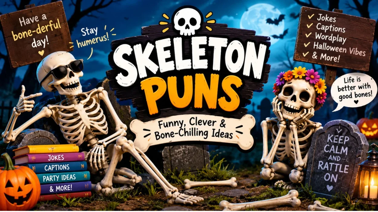 Skeleton puns with funny, clever, and bone-chilling ideas 💀😂