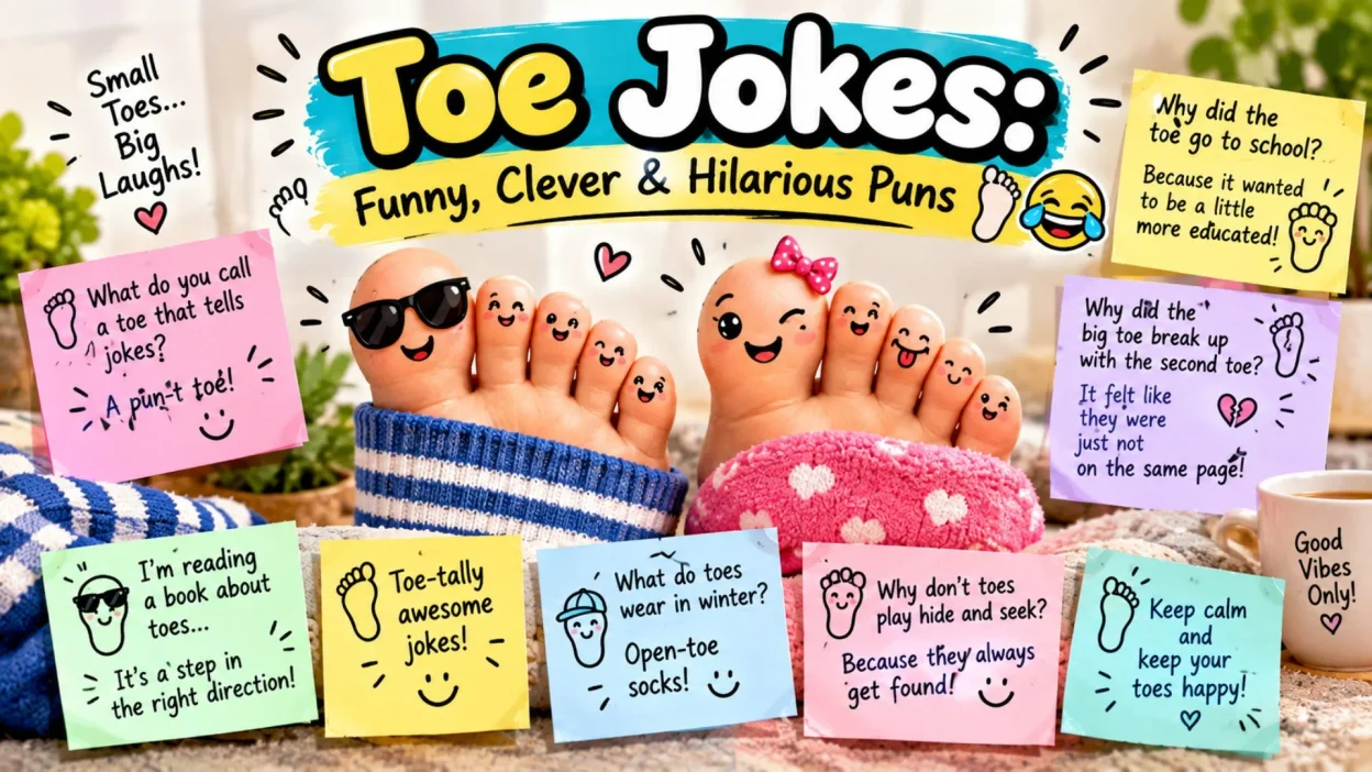 Toe Jokes: Funny, Clever & Hilarious Puns 🦶😂