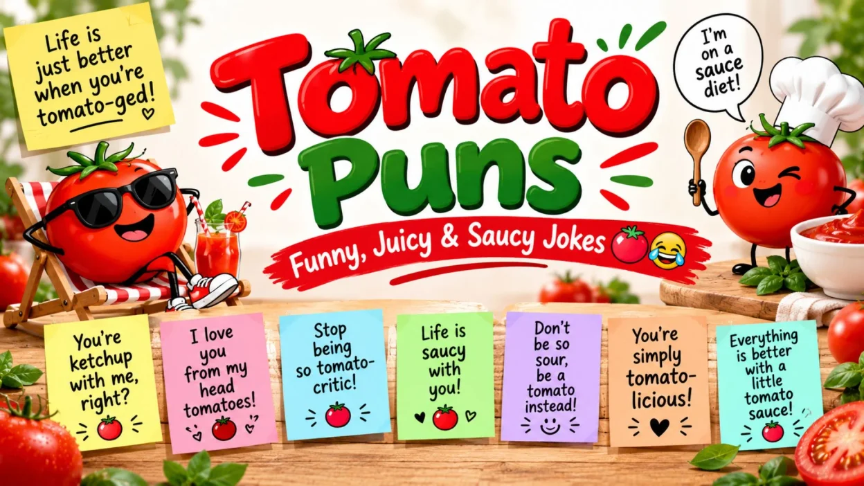 Tomato Puns: Funny, Juicy & Saucy Jokes 🍅😂
