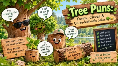 Tree puns featuring funny, clever, cute, and hilarious jokes
