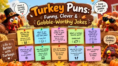 Turkey Puns: Funny, Clever & Gobble-Worthy Jokes 🦃😂