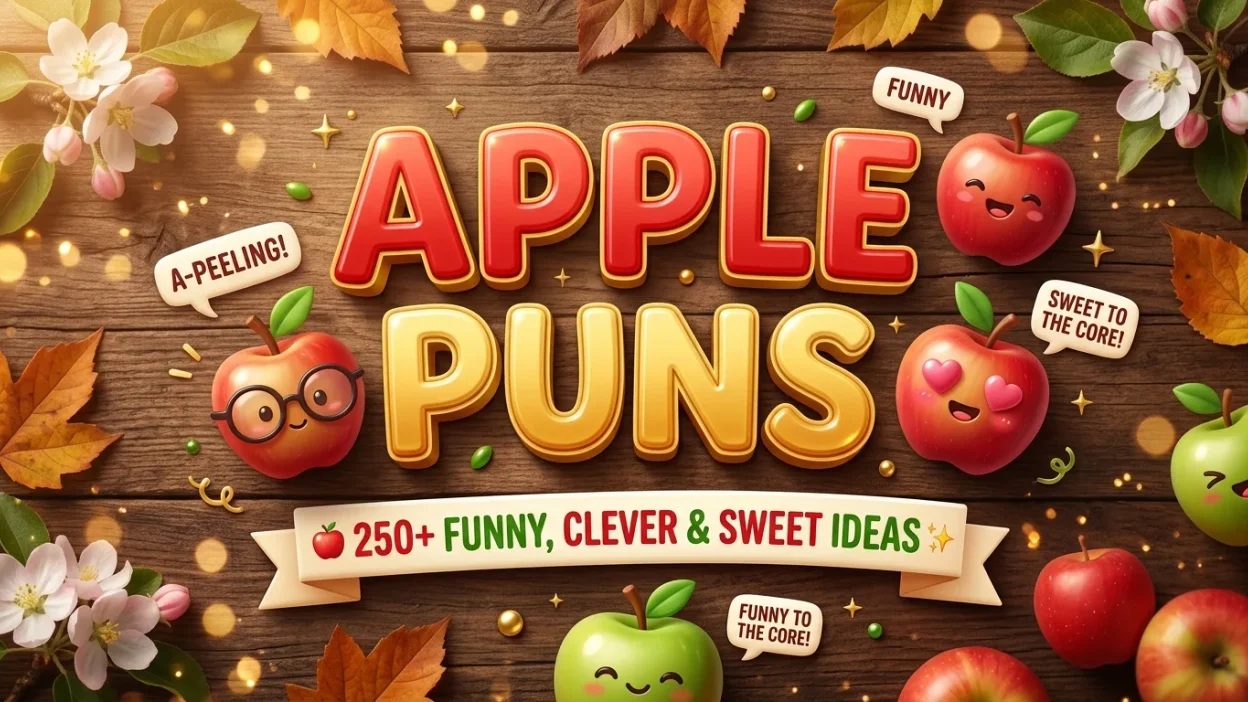 Funny Apple Puns and Clever Fruit Jokes 🍎
