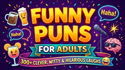 Funny puns for adults with clever and hilarious wordplay