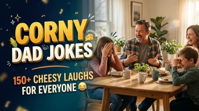 Corny dad jokes with funny cheesy punchlines for everyone