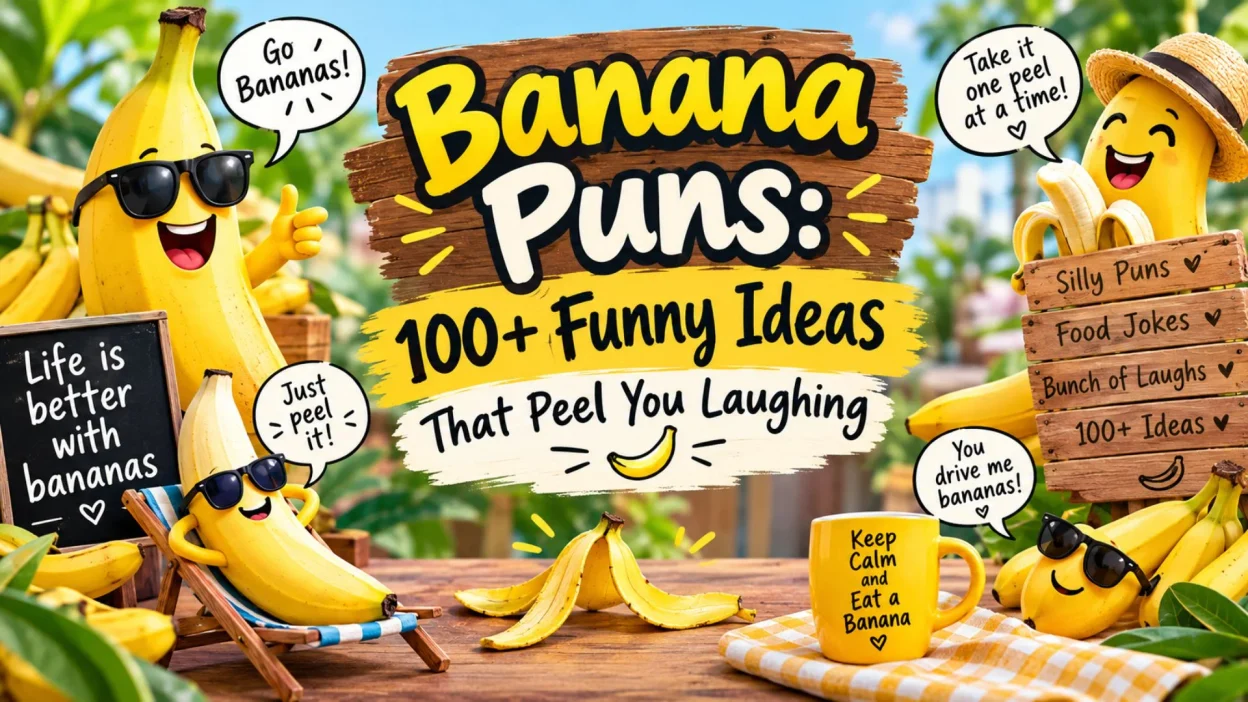 Banana puns with funny and clever banana jokes 🍌