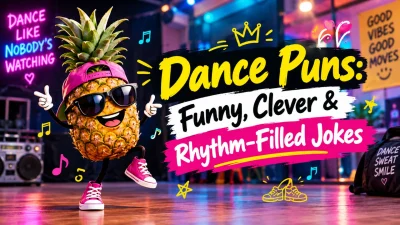 Funny dance puns and confident rhythm jokes for a bold vibe 💃✨