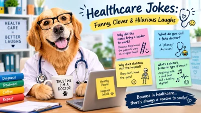Funny healthcare jokes about busy shifts, medical work, and everyday workplace moments 🩺😂