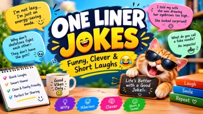 One Liner Jokes 😂 Funny, Clever & Short Laughs