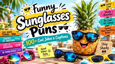 Funny sunglasses puns and cool shades jokes 😎